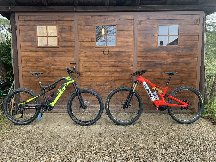Our bikes and garage