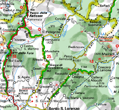 Passo della Futa in moto